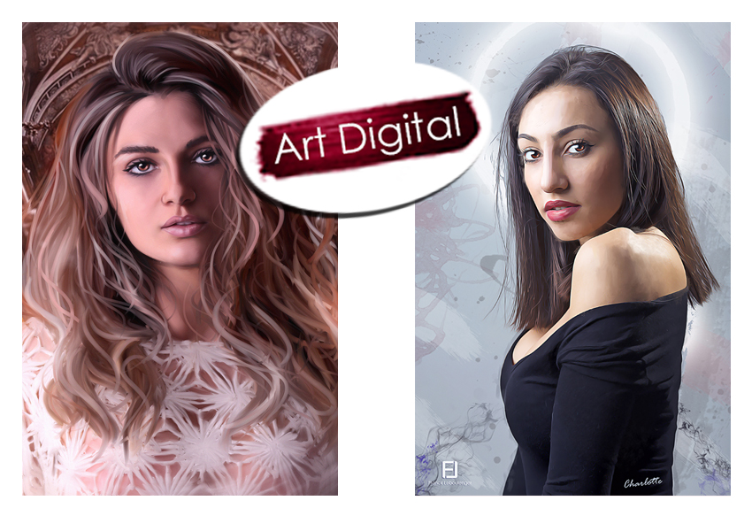 Art Digita_ Laur&egrave;ne et charlottel